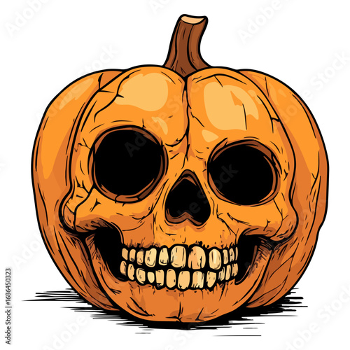 pumpkin, jack-o-lantern, decoration, halloween, festival, vector, transparent background, lantern, october, scary, horror, jack, evil, celebration, isolated
