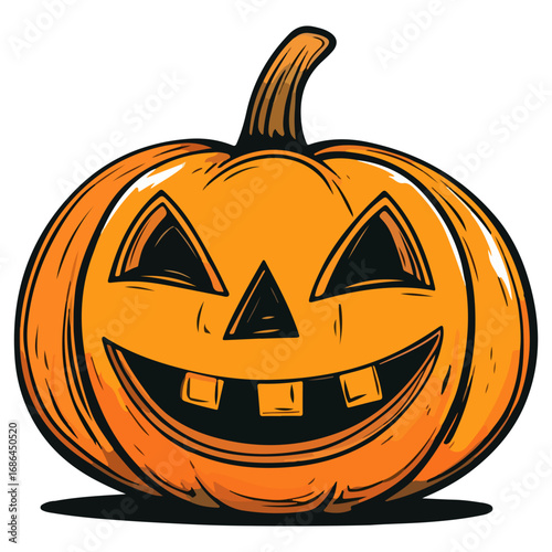 pumpkin, jack-o-lantern, decoration, halloween, festival, vector, transparent background, lantern, october, scary, horror, jack, evil, celebration, isolated