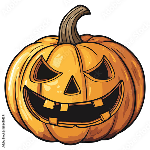 pumpkin, jack-o-lantern, decoration, halloween, festival, vector, transparent background, lantern, october, scary, horror, jack, evil, celebration, isolated