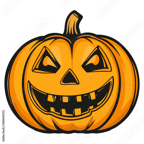 pumpkin, jack-o-lantern, decoration, halloween, festival, vector, transparent background, lantern, october, scary, horror, jack, evil, celebration, isolated