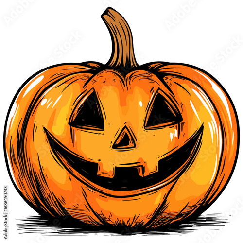 pumpkin, jack-o-lantern, decoration, halloween, festival, vector, transparent background, lantern, october, scary, horror, jack, evil, celebration, isolated
