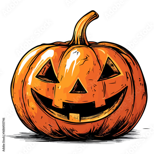 pumpkin, jack-o-lantern, decoration, halloween, festival, vector, transparent background, lantern, october, scary, horror, jack, evil, celebration, isolated