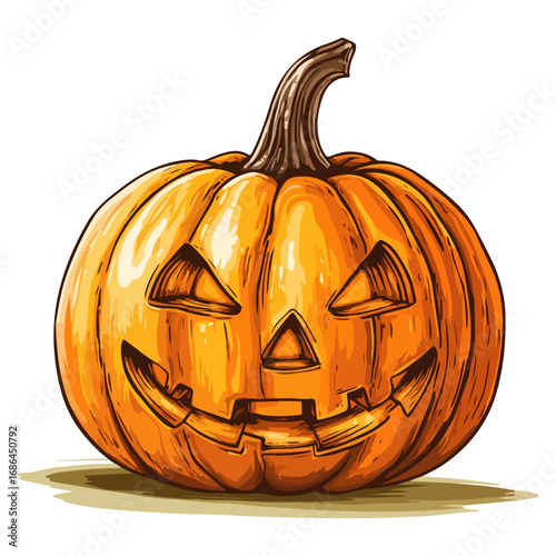 pumpkin, jack-o-lantern, decoration, halloween, festival, vector, transparent background, lantern, october, scary, horror, jack, evil, celebration, isolated