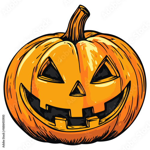 pumpkin, jack-o-lantern, decoration, halloween, festival, vector, transparent background, lantern, october, scary, horror, jack, evil, celebration, isolated