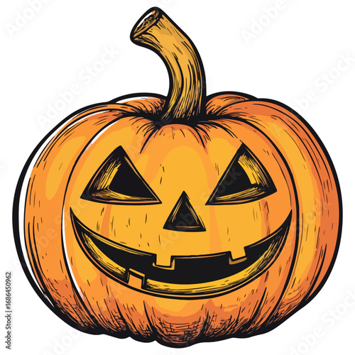 pumpkin, jack-o-lantern, decoration, halloween, festival, vector, transparent background, lantern, october, scary, horror, jack, evil, celebration, isolated