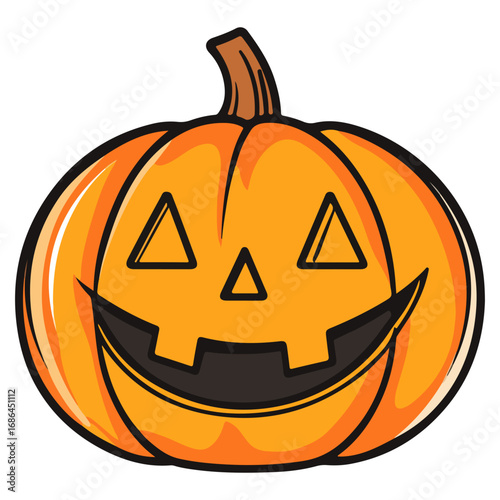 pumpkin, jack-o-lantern, decoration, halloween, festival, vector, transparent background, lantern, october, scary, horror, jack, evil, celebration, isolated