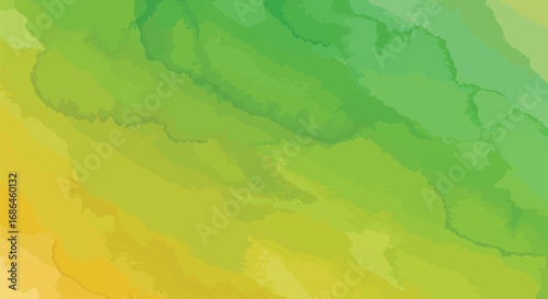 Abstract watercolor gradient of yellow and green