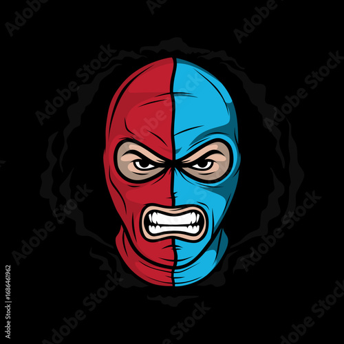 man ultras hooligan ultra with a mask vector design