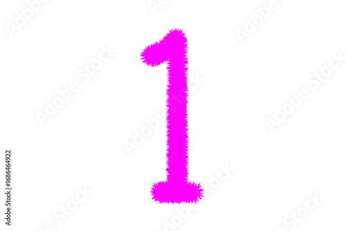 Fur design pink number 1