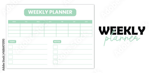 Organize Your Life Weekly Planner Template Printable Schedule Organizer for Productivity Time Management Goals Setting