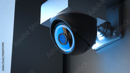 security camera on the wall