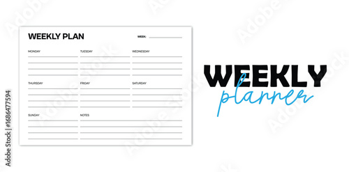 Stay Organized with Our Weekly Planner Printable Schedule Tasks and Goals for Productivity and Time Management Download