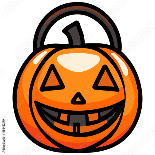 pumpkin, jack o' lantern, decoration, candy, pumpkin candy bucket, trick or treat, halloween, festival, vector, transparent background, scary, october, lantern, celebration, jack, carved, horror