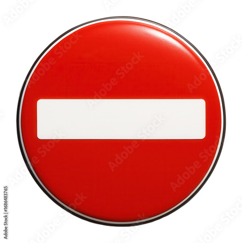 Free Download Red circular no entry sign with white horizontal bar - GFXLoad