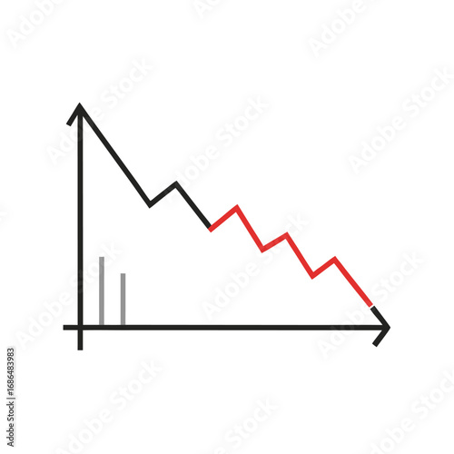 Minimalist Line Chart Showing Downward Trend