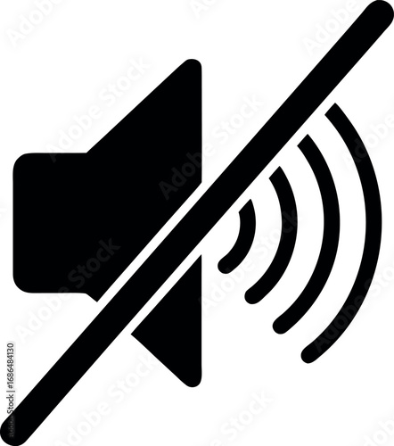 Sound off icon vector style 