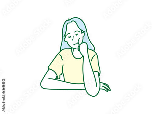 女性　イラスト