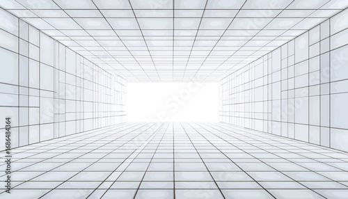 Abstract Architectural Perspective A Modern Interior Design and Bright Lighting