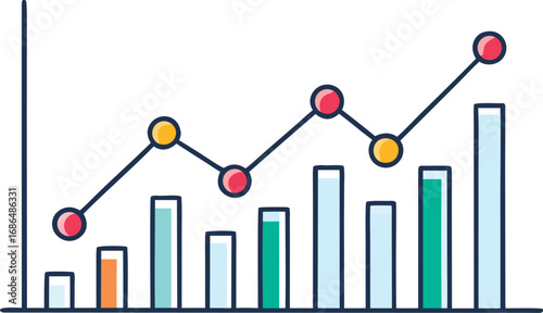 Minimalist Line Chart Showing Market Growth