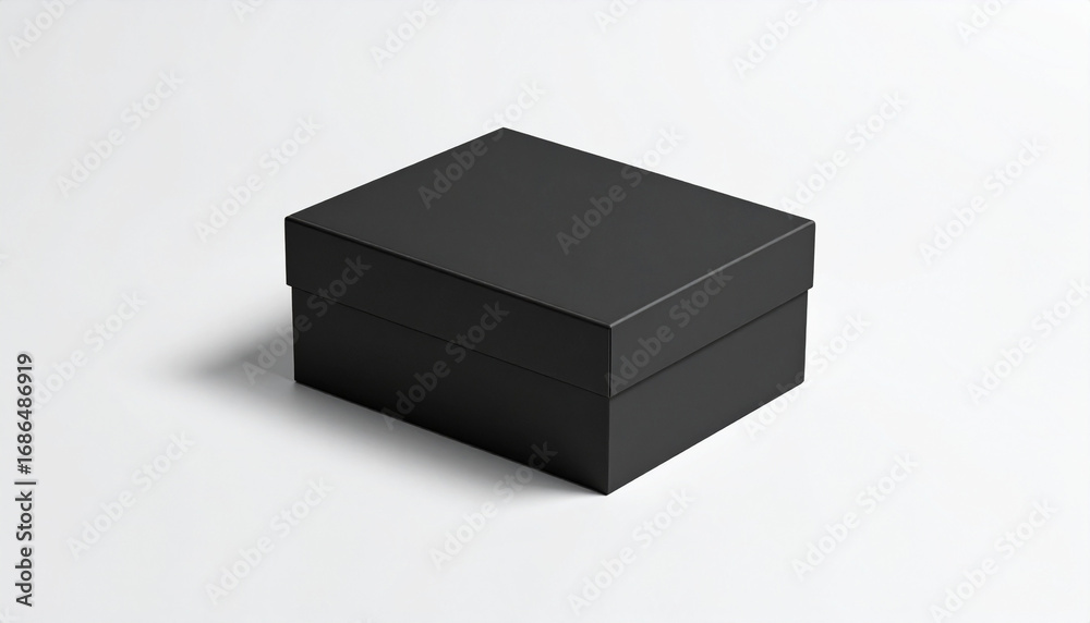 Fototapeta premium Black Rectangular Gift Box Mockup Perfect for Packaging Design