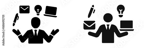 Balancing multiple tasks with creativity and professionalism during a busy workday