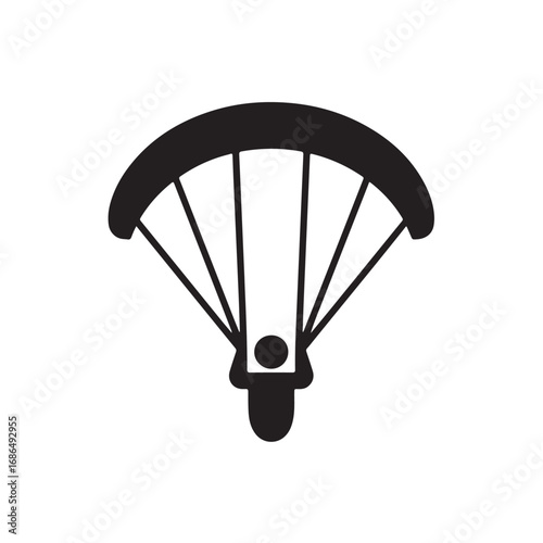 Simple Icon of a Person Parachuting Downward