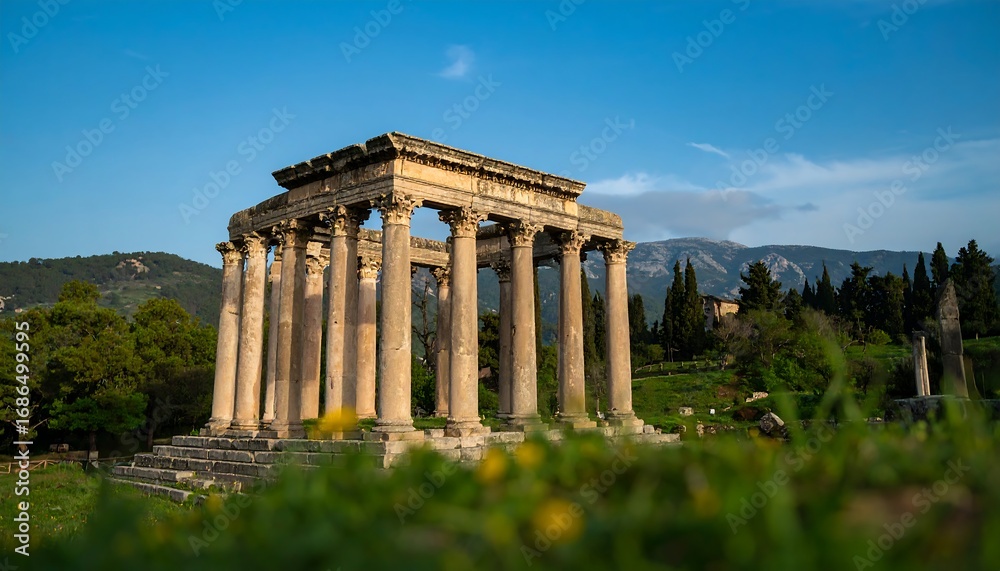 Fototapeta premium Ancient temple ruins amidst nature