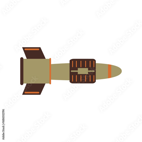 Guided Missile Weapon System Military Technology Illustration