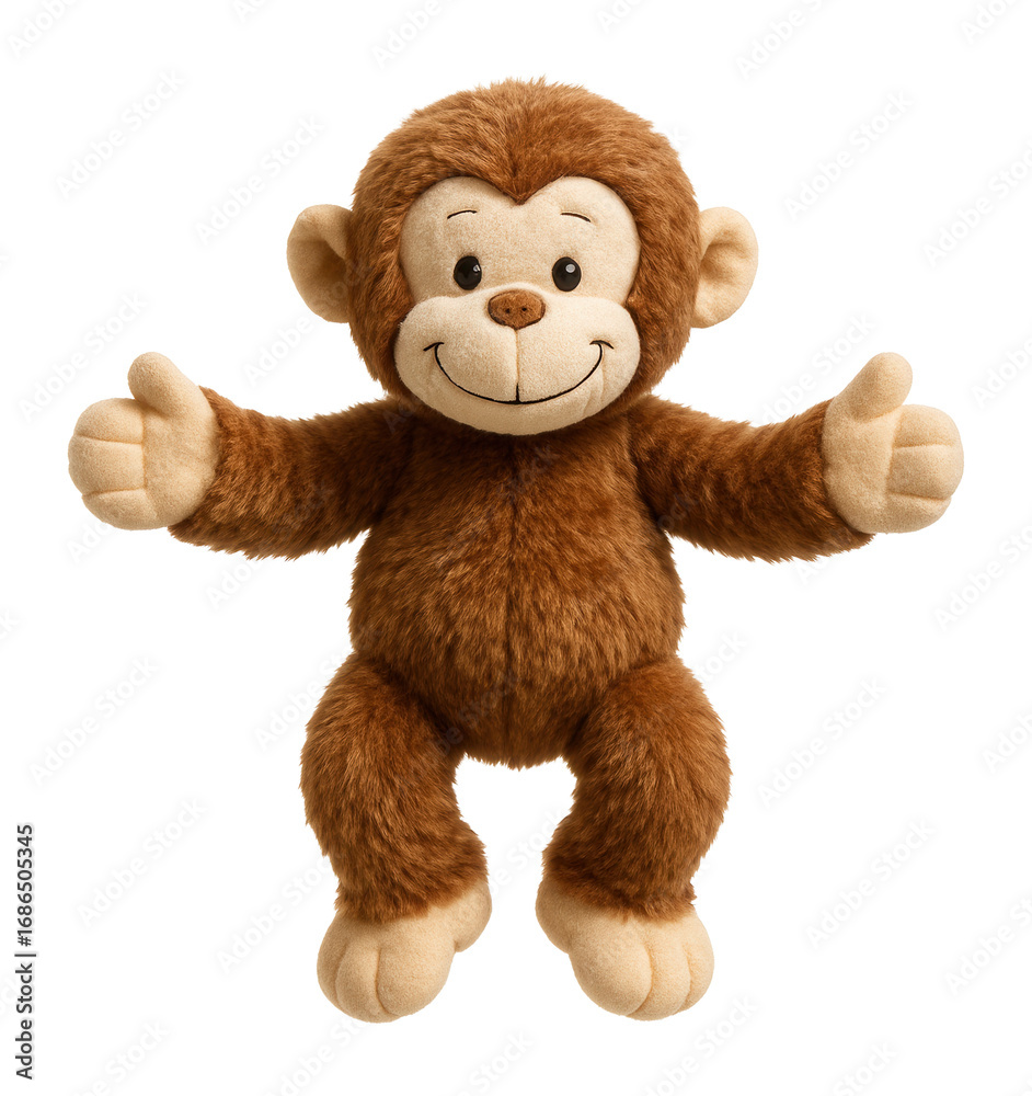 Fototapeta premium Soft monkey plush with long arms