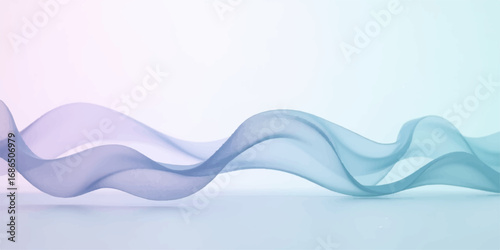 Abstract blue wave design with flowing lines and a light texture