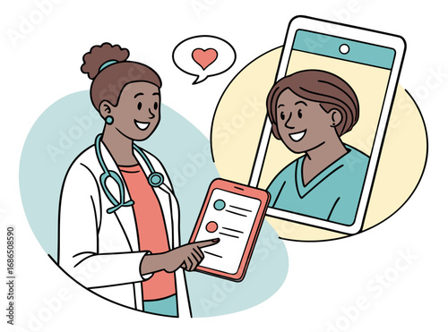 Virtual Healthcare Doctor and Patient Online Consultation