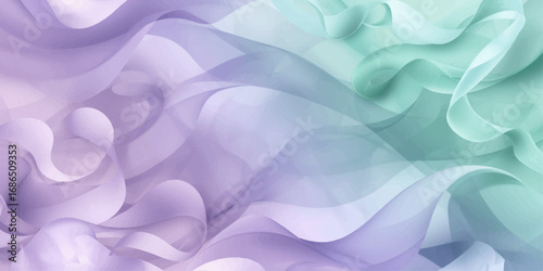Abstract purple and blue liquid waves with a soft, flowing silk texture and light reflection pattern