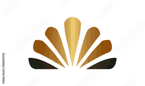 Abstract fan shaped design