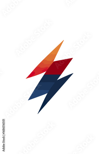 Wallpaper Mural Colorful lightning bolt graphic design Torontodigital.ca