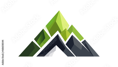 Mountain range geometric design graphic