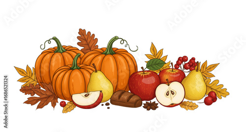 pumpkin and vegetables