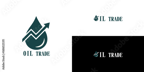 Modern oil trade logo design conveys growth and success. Ideal for energy companies, finance, and global markets seeking a powerful, professional brand.