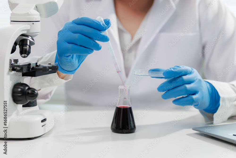 Fototapeta premium Scientist exploring new ideas for future innovation.