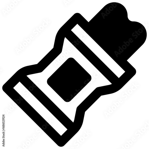 Energy bar. Outlined stroke vector icon with black-filled details.