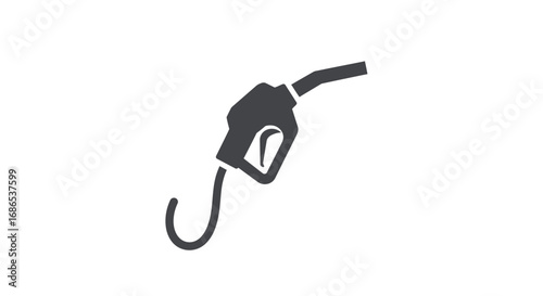 Gasoline Fuel Nozzle Icon Symbolizes Energy, Power and the Automotive Industry