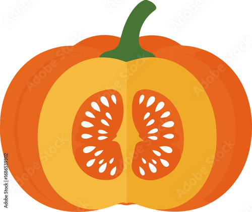 pumpkin cross section