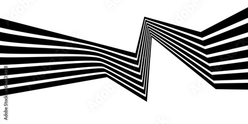 Abstract geometric lines in black color