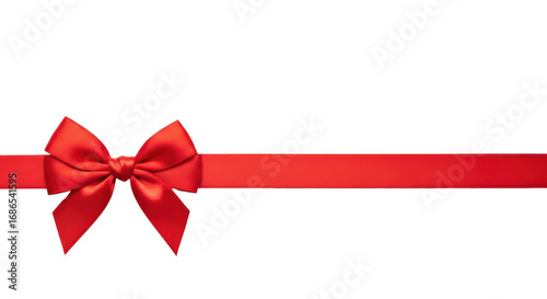 Slika na platnu Isolated Red Ribbon and Bow