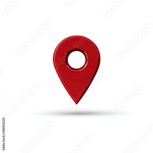 Red, three-dimensional location marker icon Free Download Red, three-dimensional location marker icon - GFXLoad