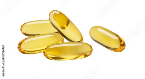 Bild auf Leinwand Isolated Omega 3 Fish Oil Capsules