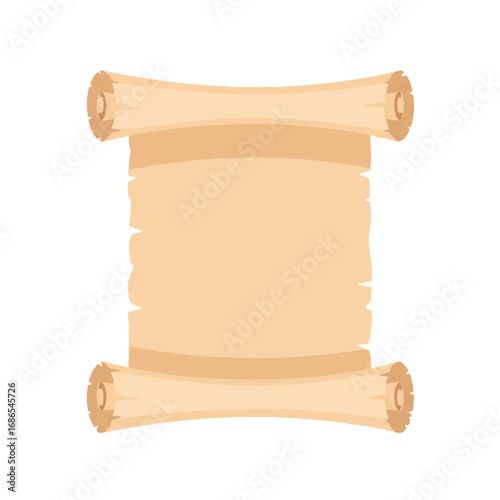Blank Old Scroll Paper Ancient Document.