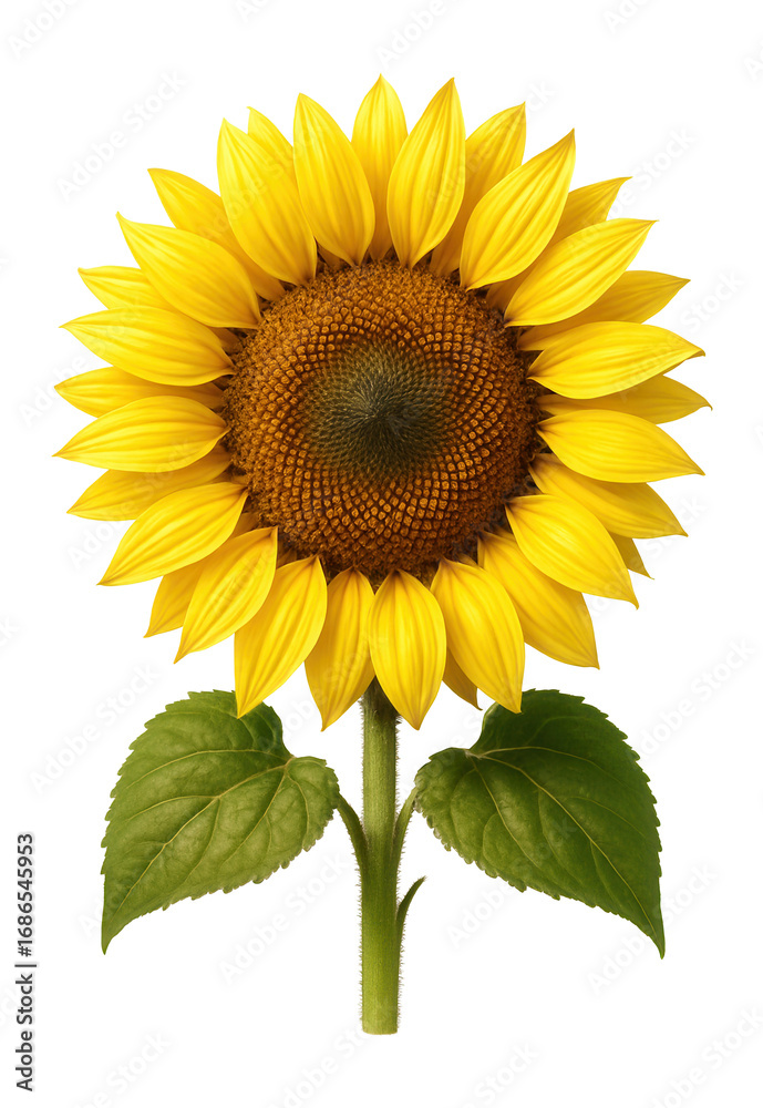 Obraz premium Yellow sunflower with bright head