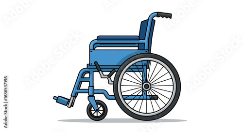 Blue Wheelchair for Disabled People.