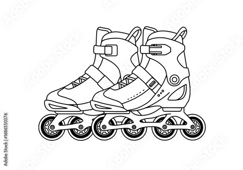Get ready to roll with these sleek inline skates, perfect for fitness and fun action sport adventures