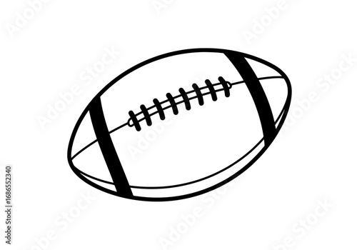 Dynamic American football ready for game day action, symbolizing sport and competition
